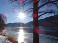 Ausblick auf sonnige AllgÃÂ¤uer Alpen NÃÂ¤he FÃÂ¼ssen, Bayern Royalty Free Stock Photo